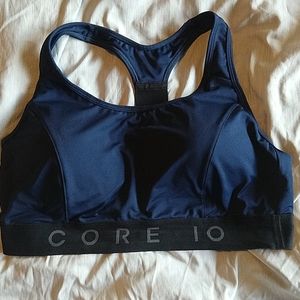 1X Core 10 blue sports bra